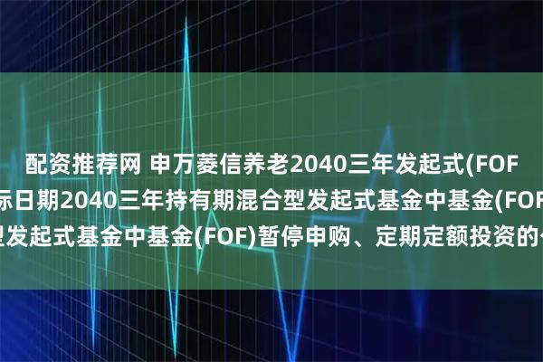 配资推荐网 申万菱信养老2040三年发起式(FOF): 关于申万菱信养老目标日期2040三年持有期混合型发起式基金中基金(FOF)暂停申购、定期定额投资的公告